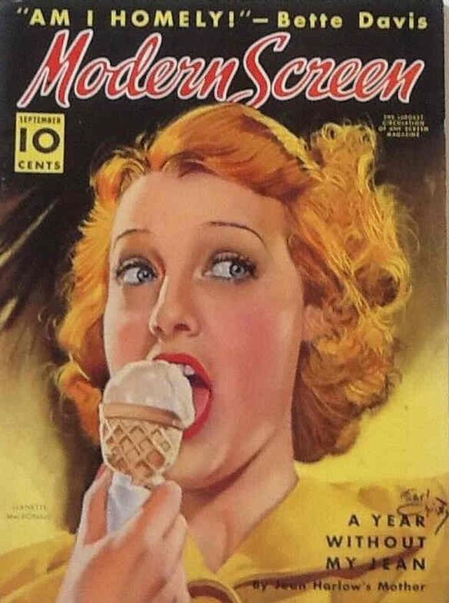 MODERN SCREEN magazine cover Issue 94 September 1938